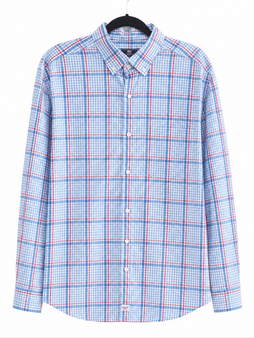 Vineyard Vines Men's Light Blue Plaid Button-Down Shirt